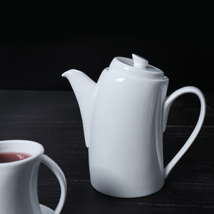 Creative Tea Pot Ceramic White Porcelain Teapot for Cafe Restaurant