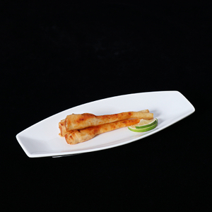 White Long Plate Sushi Plate Long Rectangular Plate