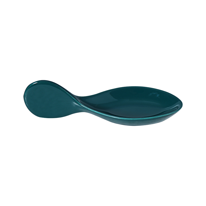 Green Ceramic Sauce Spoon