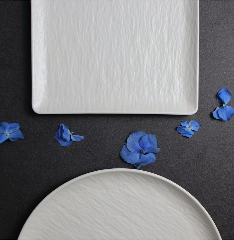 White Matte Porcelain Dinnerware Set-Guangzhou Hotel Supplier