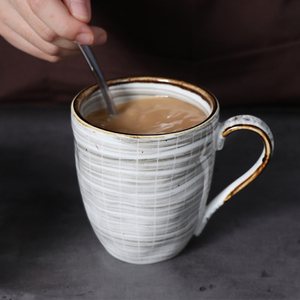  Wholesale Coffee Mugs Cup Set Dishwasher Safe For Hotel Cafe Shop Porcelana Tableware Grey Cup Milk Mug 