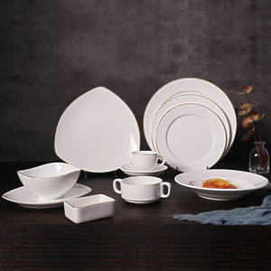 Procelain Dinnerware Restaurant Plates And Bowls Set