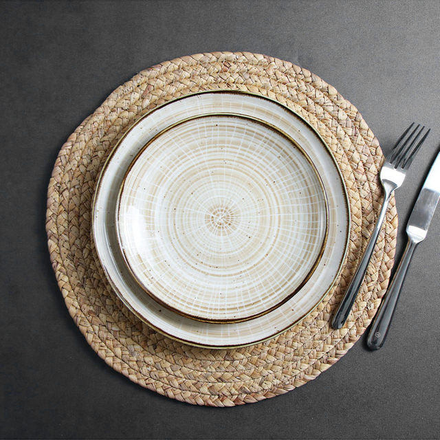 Beige Porcelain Dinnerware Set Chaozhou Ceramic Dinner Set