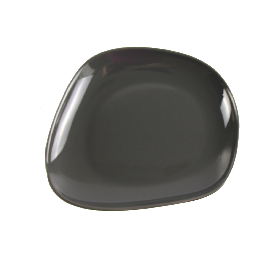 US Kitchen Dinning Plates Eating Safe Food Dinnerware-dark Grey, Brght Glazed