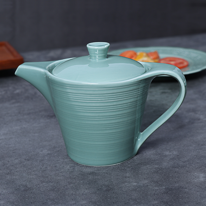 Ceramic Pot Wholesale Coffee Pot Porcelain Tea pot 23 oz Coffee and Tea Set For Cafe Hotel