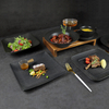 Porcelain Square Dinner Plate Dinnerware New Design Matt Frosting Black Restaurant Plate