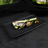 Rectangle Porcelain Plate Dinnerware New Design Matt Frosting Black Restaurant Plate