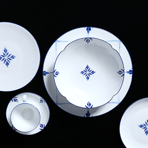 Bone china plate set for hotel restaurant elegant dinnerware
