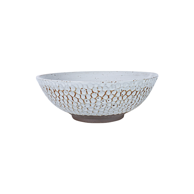 Restaurants Supplier Rutic Soup Bowl Guangzhou Factory Ceramic Noodle Bowl