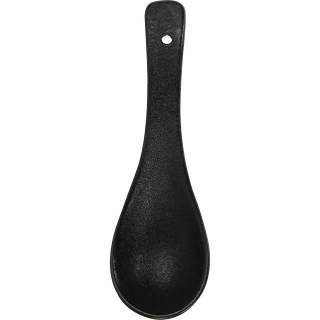 Porcelain Black Spoon Ceramic Spoon For Restaurants
