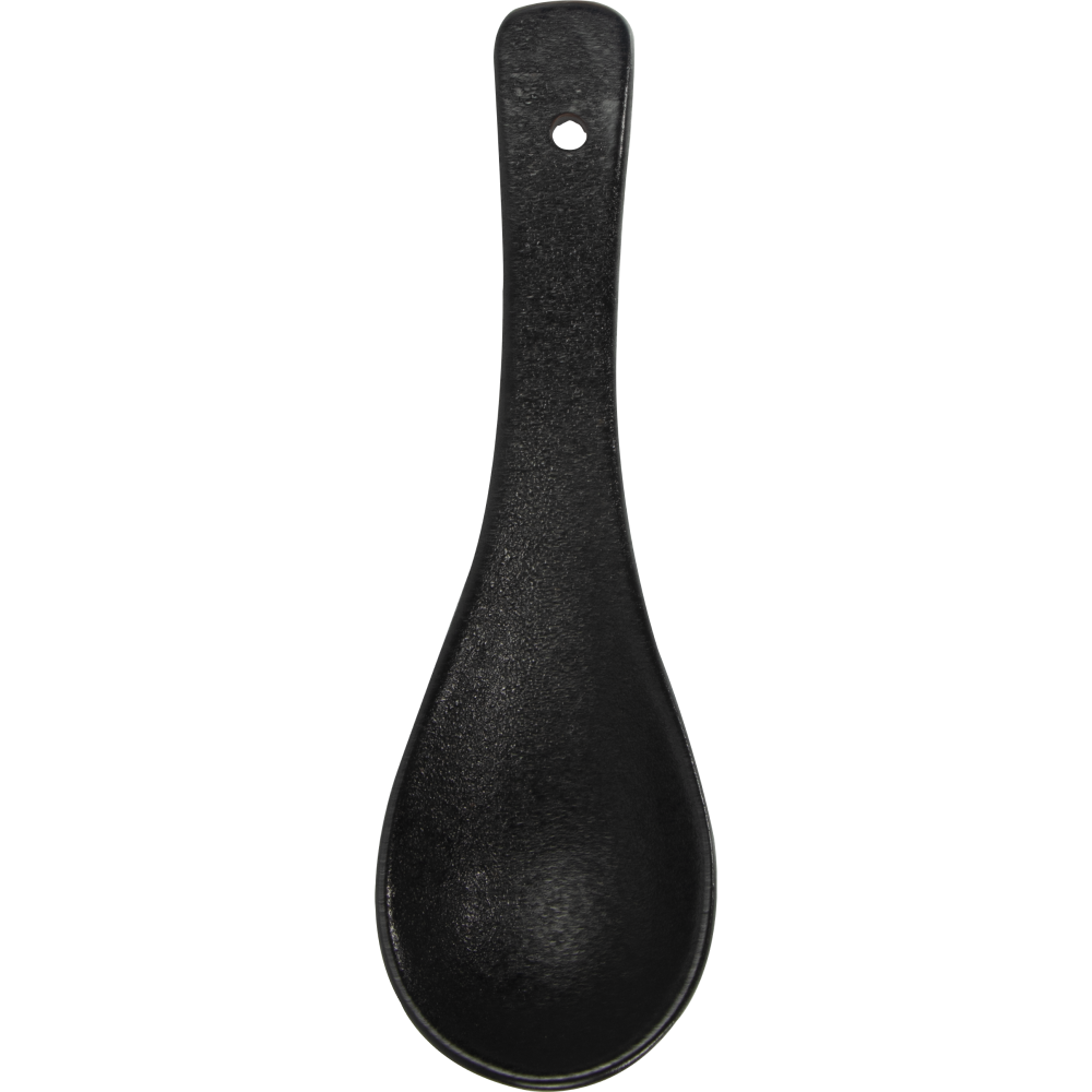 Porcelain Black Spoon Ceramic Spoon For Restaurants