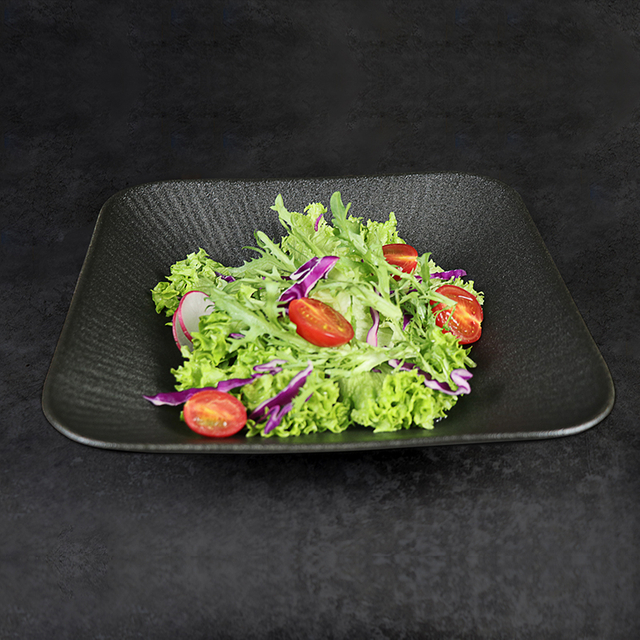 Black Matte Porcelain Square Deep Plate 1500ml Square Bowl 50 Oz Restaurant Plate