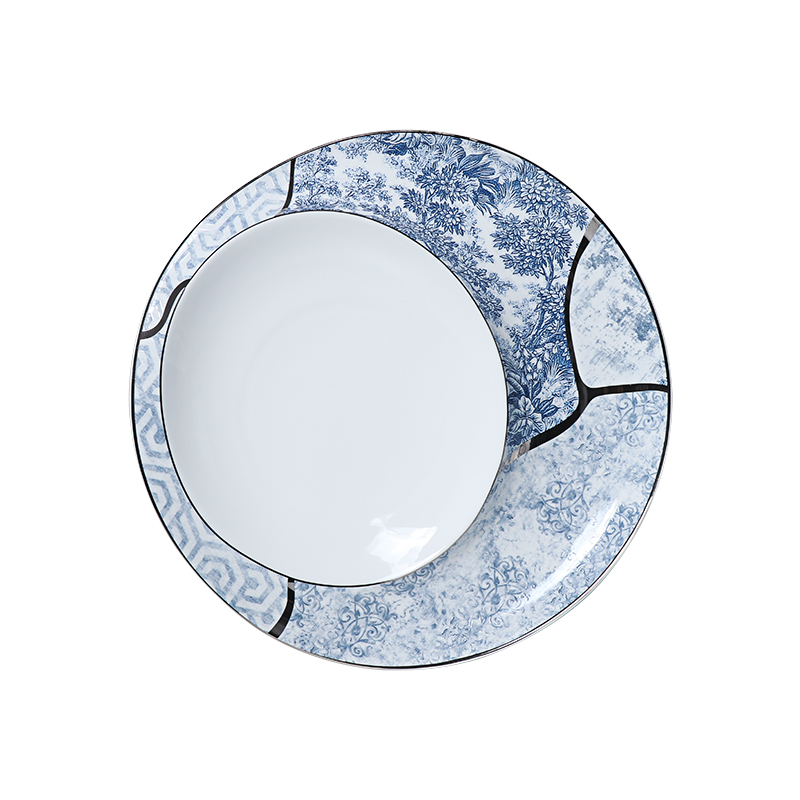 Irregular Shape Dinner Plate Fine Bone China Dinner Plate