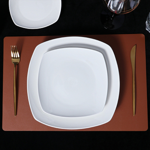 Ceramic White Plate Restaurant Chef White Plates for Food