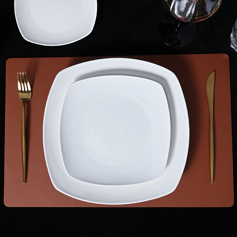 Ceramic White Plate Restaurant Chef White Plates for Food