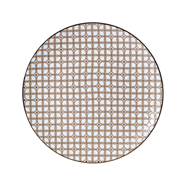 FUMAN 8 inch Salad Plate Bone China Design Plate Apertizer Serving Food Plate Luxury Dinner Plate