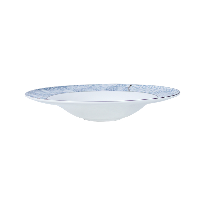 XINXIN Bone China Big Taper Bowl Porcelain Ceramic Soup Plate for Restaurant