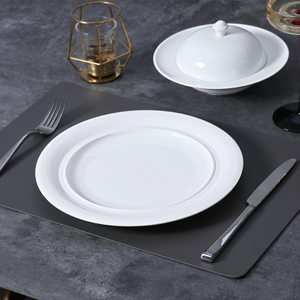 White Restaurant Dinner Plates Porcelain Ceramic Plates for Hotel Cafe