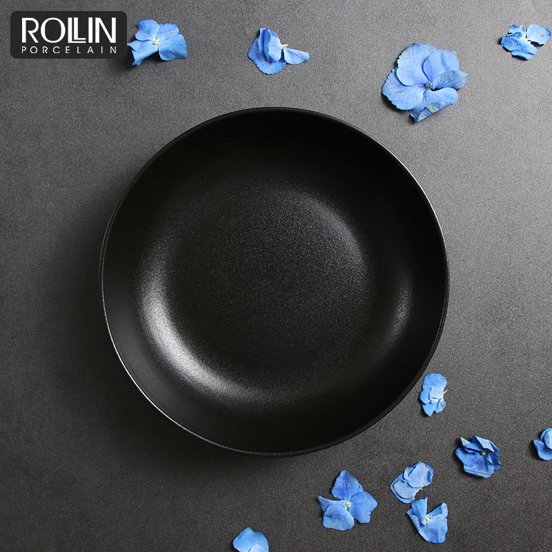 Porcelain Black Matte Soup Bowl-1000 ml