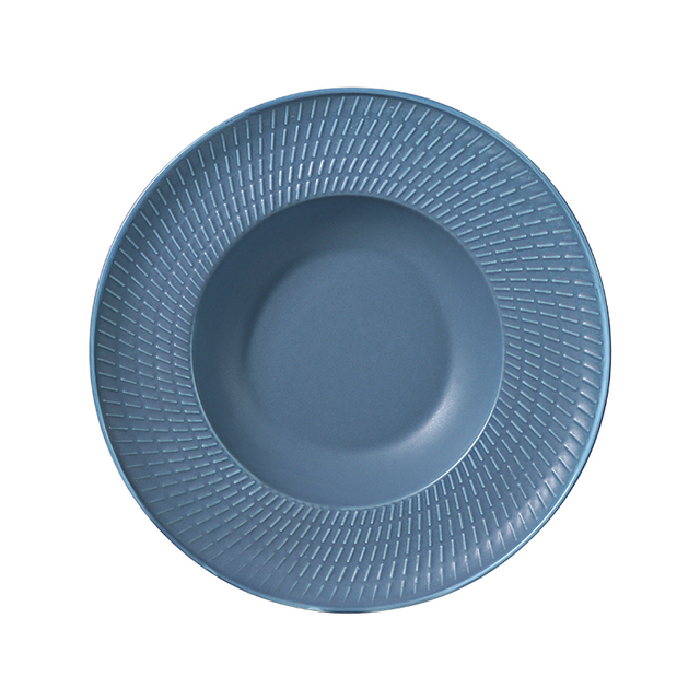 Modern Royal Blue Porcelain Soup Plate