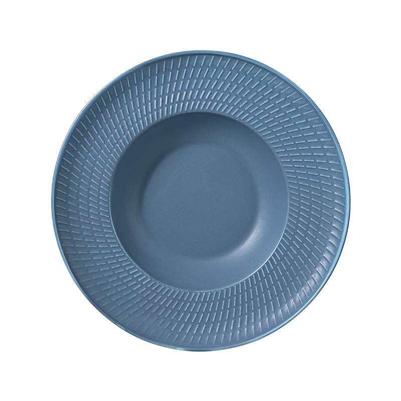 Modern Royal Blue Porcelain Soup Plate