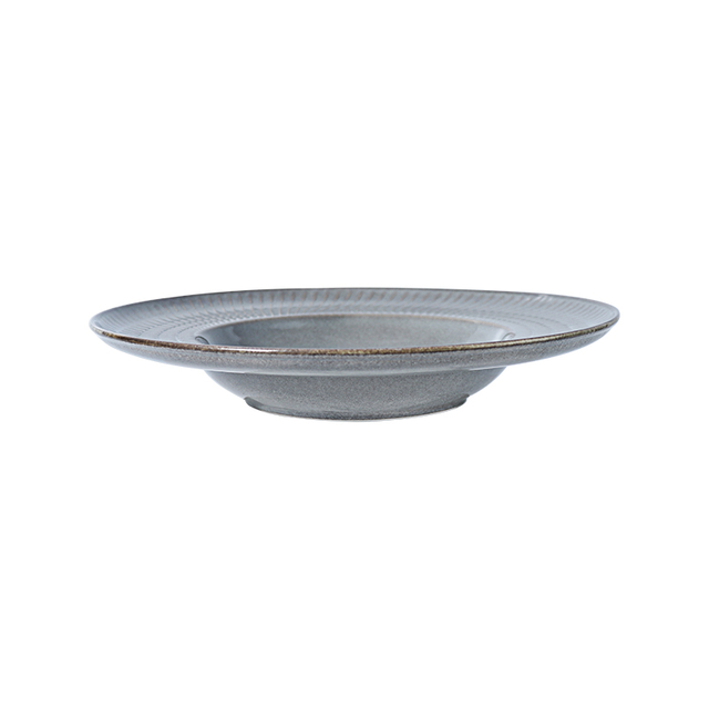 28cm Ceramic Deep Plate Vintage Stoneware Pasta Plate