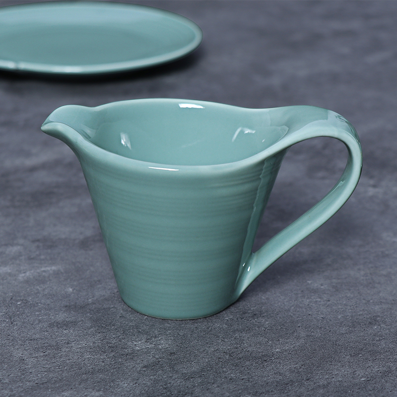 150ml porcelain cups 5 oz green milk jug 