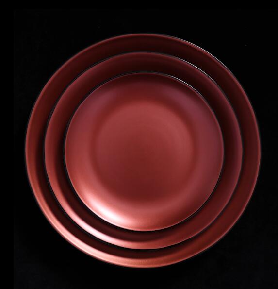 Copper Glow Porcelain Dinner Plate For Restaurants