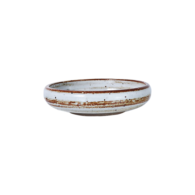 Korean Customized Soup Bowl Porcelain Rice Bowl Ceramic Saucer Bowl- Rustic Style