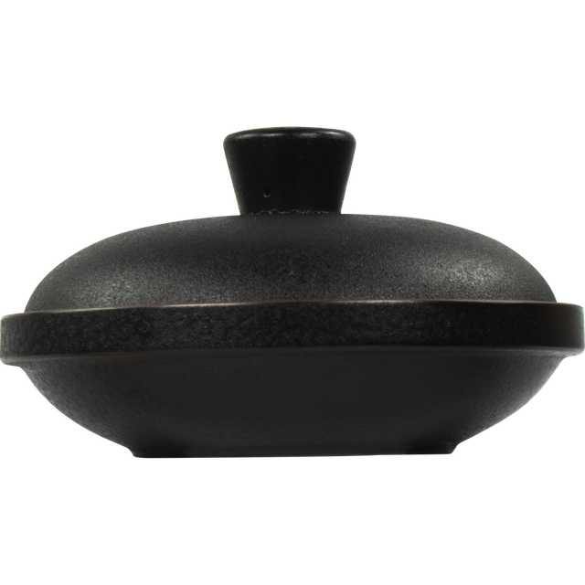 Porcelain Deep Plate With Lid G.E.T TORTILLERO with TAPA 19.7 CM black 