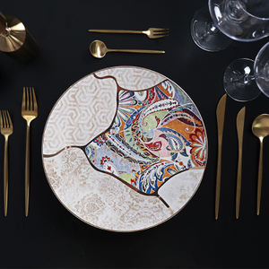 Design Bone China Dinner Plate For Restaurant Cafe Banquet Event