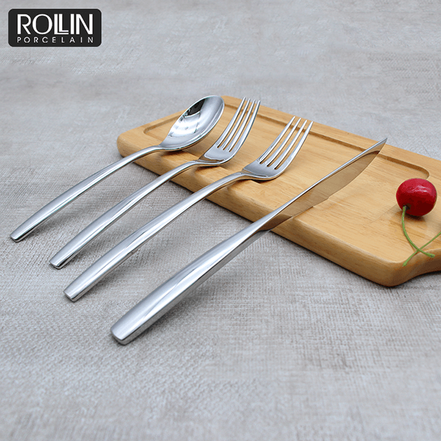 Can Customized Logo Dinner Knife Stainless Cutlery Sets for Hotel