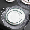 Stacked wholesale porcelain dinner plates for commercial restaurant supply