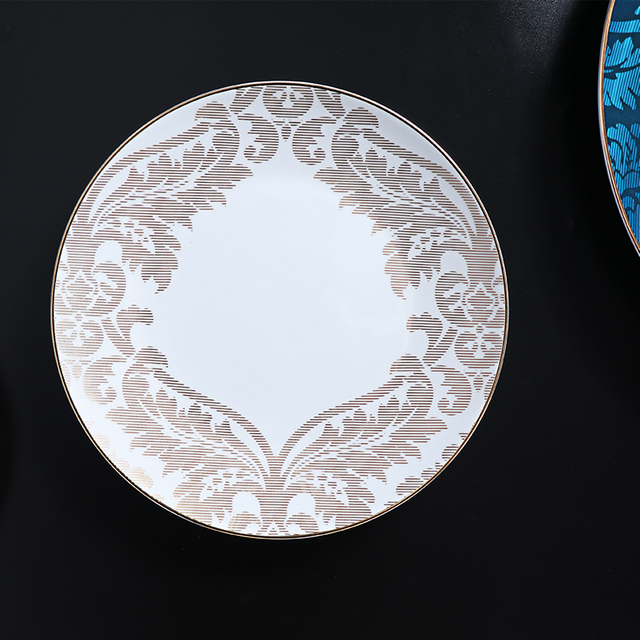 Kazakhstan Hotel Dinnerware Luxury Bone China Tableware Plates