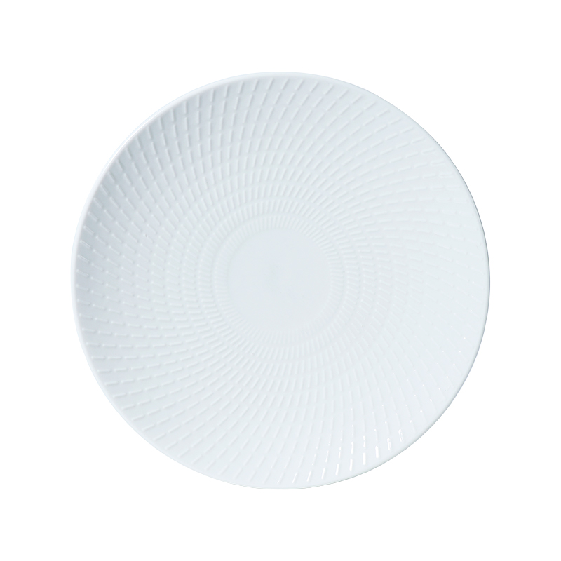Guangzhou Hotel Supplier White Dinner Plates Fine Dining Ceramic Party Plate Custom White Porcelain Plate For Restaurant