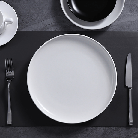 Durable Porcelain Material White Color Standard Ceramic Plate For Restaurants And Hotels