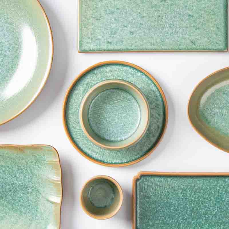 Ceramic plate factory high temperature glazed finish