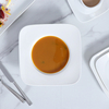 White porcelain soup bowl for fine dining presentation