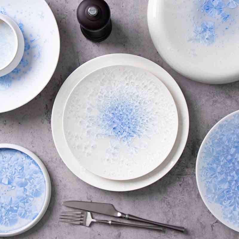 Ceramic plate factory high temperature glazed finish