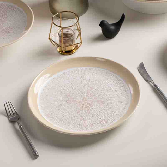 Commercial hotel restaurant plates stacked inside a busy kitchen from a trusted dinnerware