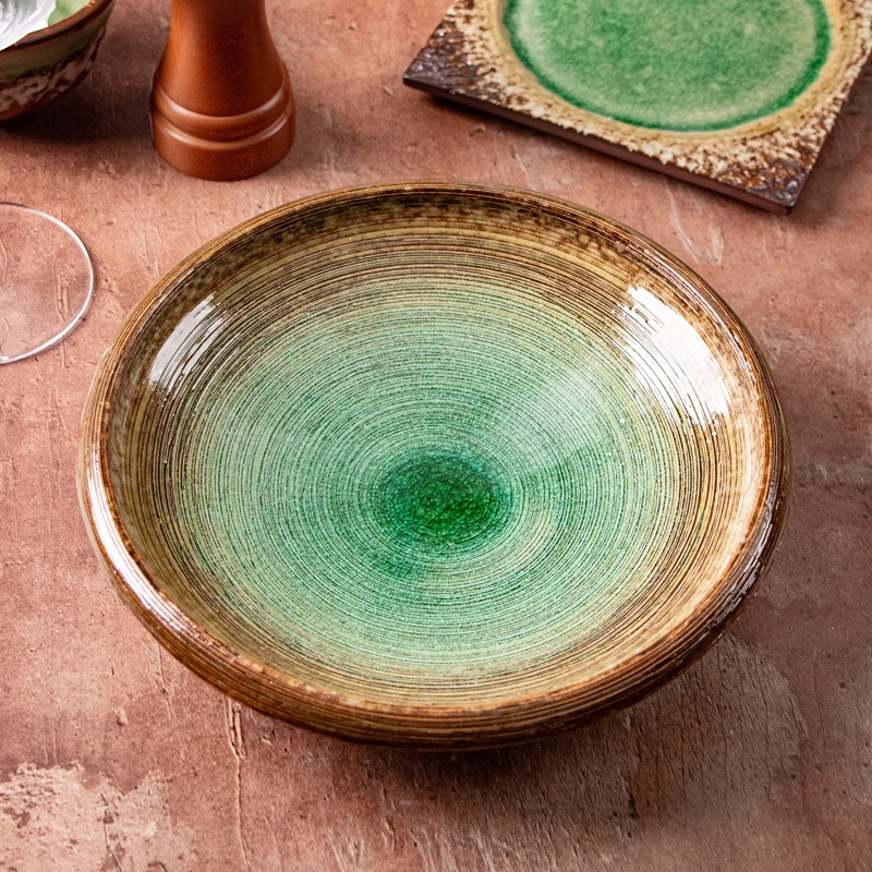 porcelain bowl and plate serving set