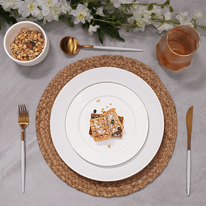 White Porcelain Dinner Plates Set Ceramic Dishes