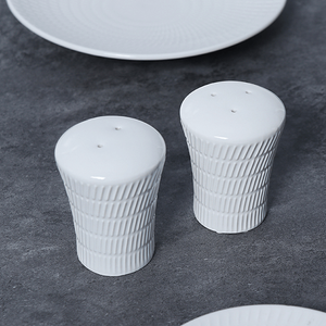 White Unique Design Porcelain Salt and Pepper Shaker