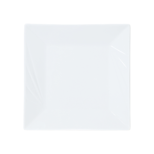 White Square Dinner Plate Porcelain Square Restaurant Plate Dinnerware