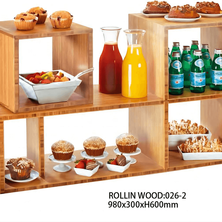 Buffet Wood Display Rack Catering Woodware for Hotel