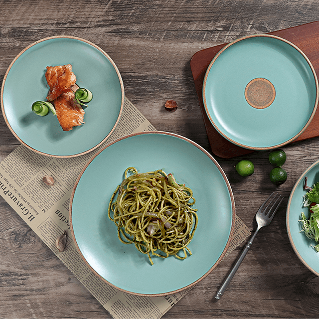 Matte Green Ceramic Stoneware Dining Ware Set Dinnerware 