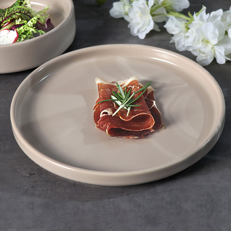 Hotel porcelain round dinner plate modern dining presentation