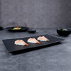 Chaozhou Stoneware Sushi Plate Set Ceramic Rectangle Wooden Plates Set Dishes Crockery Luxury Dinnerware For Restaurant Supply