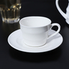 White porcelain plate set with cup restaurant tableware set