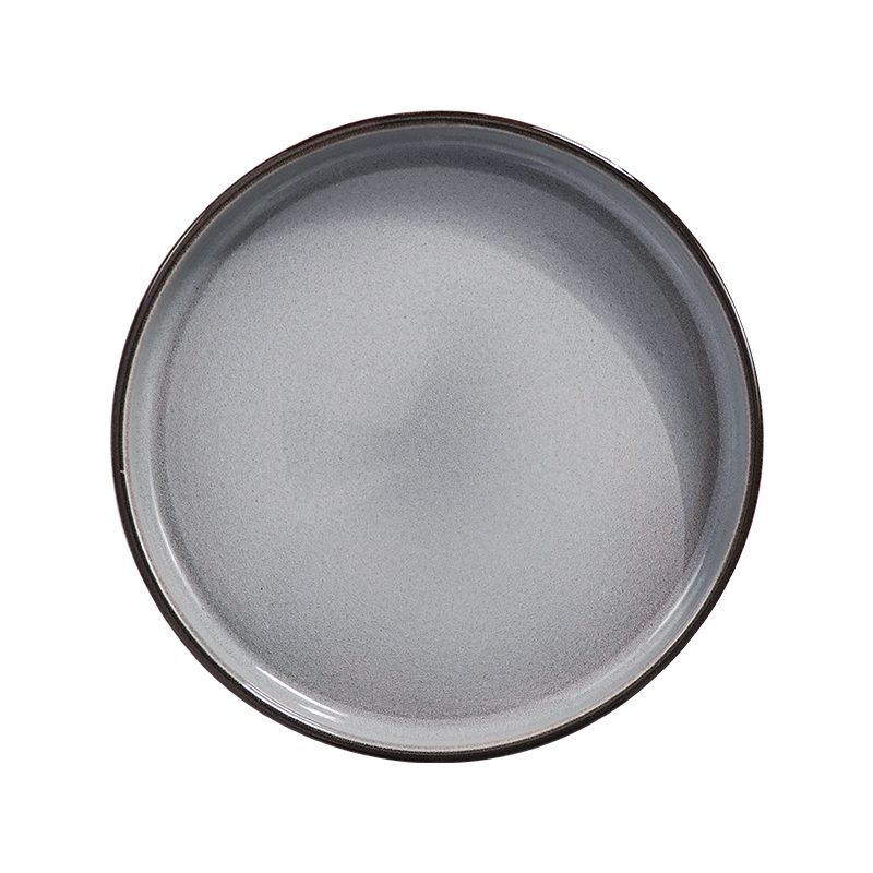 Grey Tape Dinnerware under Glazed Dinner Plate 10.5 Inch Restaurant Dishes Tableware